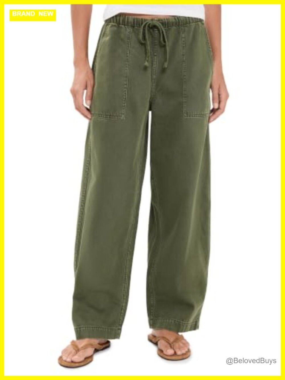 Madewell Pull-On Barrel-Leg Utility Pants Lightweight Non-Stretch Denim